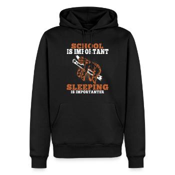 Sloth sleeping is more important lazy lazy - Men’s Premium Organic Hoodie - black - Front - Nico (187cm)
