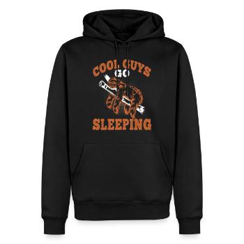 Faultier Coole Jungs gehen schlafen faul Faulenzer - Männer Premium Bio Hoodie - Schwarz - Vorne - Nico (187cm)
