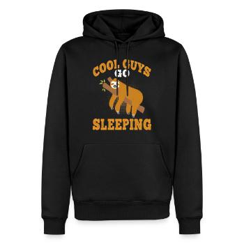 Faultier Coole Jungs gehen schlafen faul Faulenzer - Männer Premium Bio Hoodie - Schwarz - Vorne - Nico (187cm)