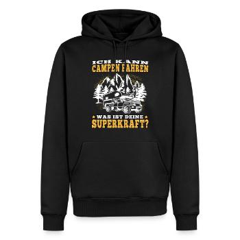 camping Ich kann campen fahren Wohnwagen Urlaub - Männer Premium Bio Hoodie - Schwarz - Vorne - Nico (187cm)