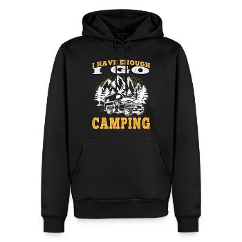 Camping assez conduire Camping Caravan vacances - Sweat à capuche Premium bio Homme - noir - Devant - Nico (187cm)