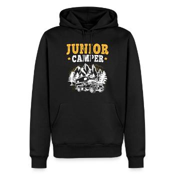 Camping Descendance Camping Caravane Vacances - Sweat à capuche Premium bio Homme - noir - Devant - Nico (187cm)
