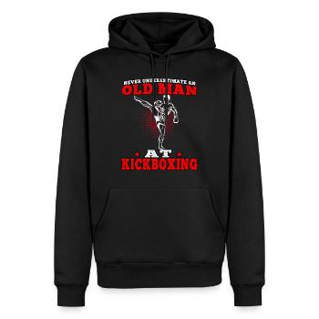 Kickboxen ist wichtiger Muay Thai Kampfsport - Männer Premium Bio Hoodie - Schwarz - Vorne - Nico (187cm)