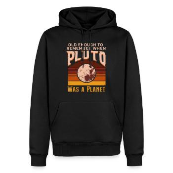 Sonnensystem Planeten alt genug Pluto wissenschaft - Männer Premium Bio Hoodie - Schwarz - Vorne - Nico (187cm)