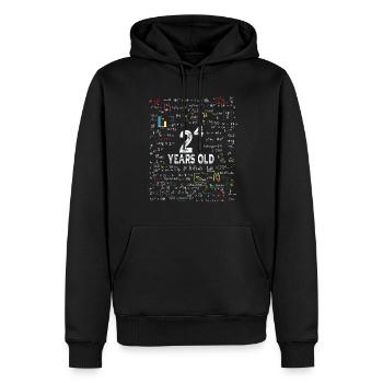 Deux à la puissance de quatre = 16 ans - Mathématiques - Sweat à capuche Premium bio Homme - noir - Devant - Nico (187cm)