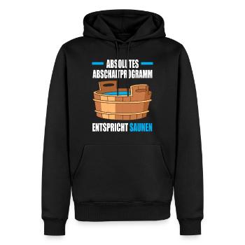 Absolutes abschalt Programm entspricht Saunen - Männer Premium Bio Hoodie - Schwarz - Vorne - Nico (187cm)