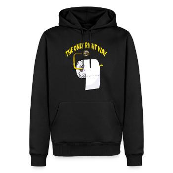 Toilettenpapier Der Richtige Weg lustiges - Männer Premium Bio Hoodie - Schwarz - Vorne - Nico (187cm)