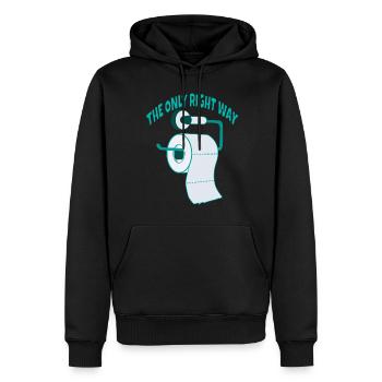 Toilettenpapier Der Richtige Weg lustiges - Männer Premium Bio Hoodie - Schwarz - Vorne - Nico (187cm)