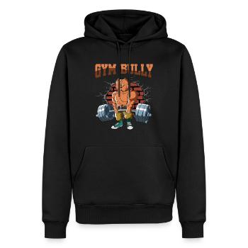 Fitnesstraining Pumpen Bulldogge Kreuzheben Fitnes - Männer Premium Bio Hoodie - Schwarz - Vorne - Nico (187cm)