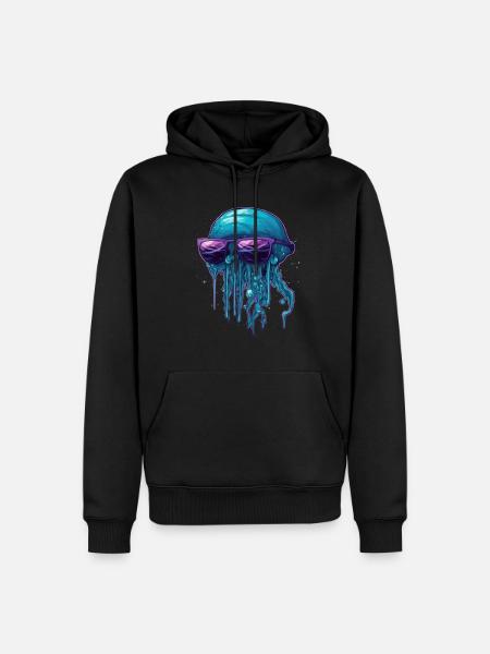 Qualle Jellyfish - Men’s Premium Organic Hoodie - black