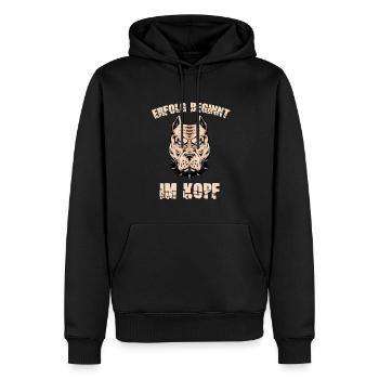 Erfolg beginnt im Kopf Mindset Glauben Erfolg - Männer Premium Bio Hoodie - Schwarz - Vorne - Nico (187cm)