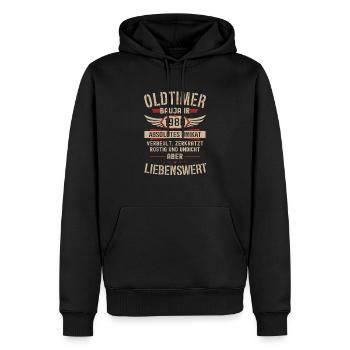 44. Geburtstag 44 Jahre Oldtimer Geschenk 1980 - Männer Premium Bio Hoodie - Schwarz - Vorne - Nico (187cm)