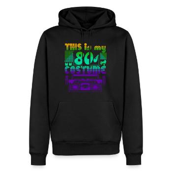 C’est mon costume des années 80 - Sweat à capuche Premium bio Homme - noir - Devant - Nico (187cm)