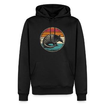 Armadillo Gürteltier - Männer Premium Bio Hoodie - Schwarz - Vorne - Nico (187cm)