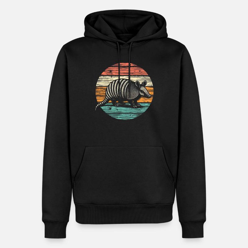 Armadillo Gürteltier - Männer Premium Bio Hoodie - Schwarz