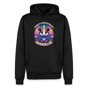 Leicht abgelenkt durch Armadillos Gürteltier - Männer Premium Bio Hoodie - Schwarz - Vorne - Nico (187cm)
