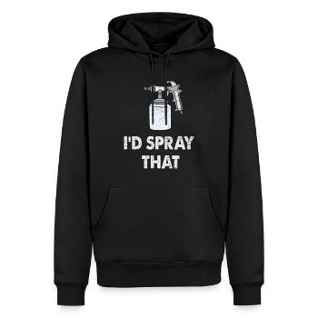 Fahrzeuglackierer I'd Spray That - Männer Premium Bio Hoodie - Schwarz - Vorne - Nico (187cm)
