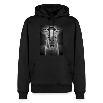 Capybara Selfie OVNI Extraterrestres Drôles D’animaux Photos - Sweat à capuche Premium bio Homme - noir - Devant - Nico (187cm)
