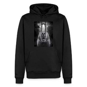 Capybara Selfie OVNI Extraterrestres Drôles D’animaux Photos - Sweat à capuche Premium bio Homme - noir - Devant - Nico (187cm)
