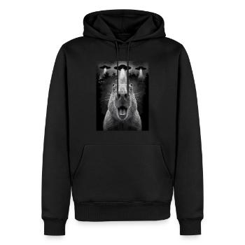 Capybara Selfie OVNI Extraterrestres Drôles D’animaux Photos - Sweat à capuche Premium bio Homme - noir - Devant - Nico (187cm)