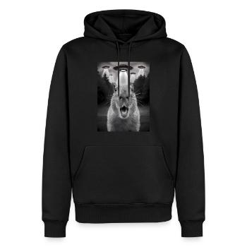 Capybara Selfie OVNI Extraterrestres Drôles D’animaux Photos - Sweat à capuche Premium bio Homme - noir - Devant - Nico (187cm)