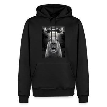 Capybara Selfie OVNI Extraterrestres Drôles D’animaux Photos - Sweat à capuche Premium bio Homme - noir - Devant - Nico (187cm)