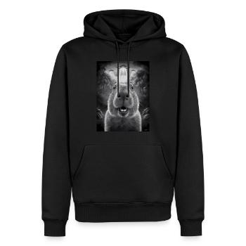 Capybara Selfie OVNI Extraterrestres Drôles D’animaux Photos - Sweat à capuche Premium bio Homme - noir - Devant - Nico (187cm)