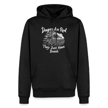 Bearded Dragon Bartagame - Männer Premium Bio Hoodie - Schwarz - Vorne - Nico (187cm)