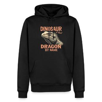 Bearded Dragon Bartagame - Männer Premium Bio Hoodie - Schwarz - Vorne - Nico (187cm)