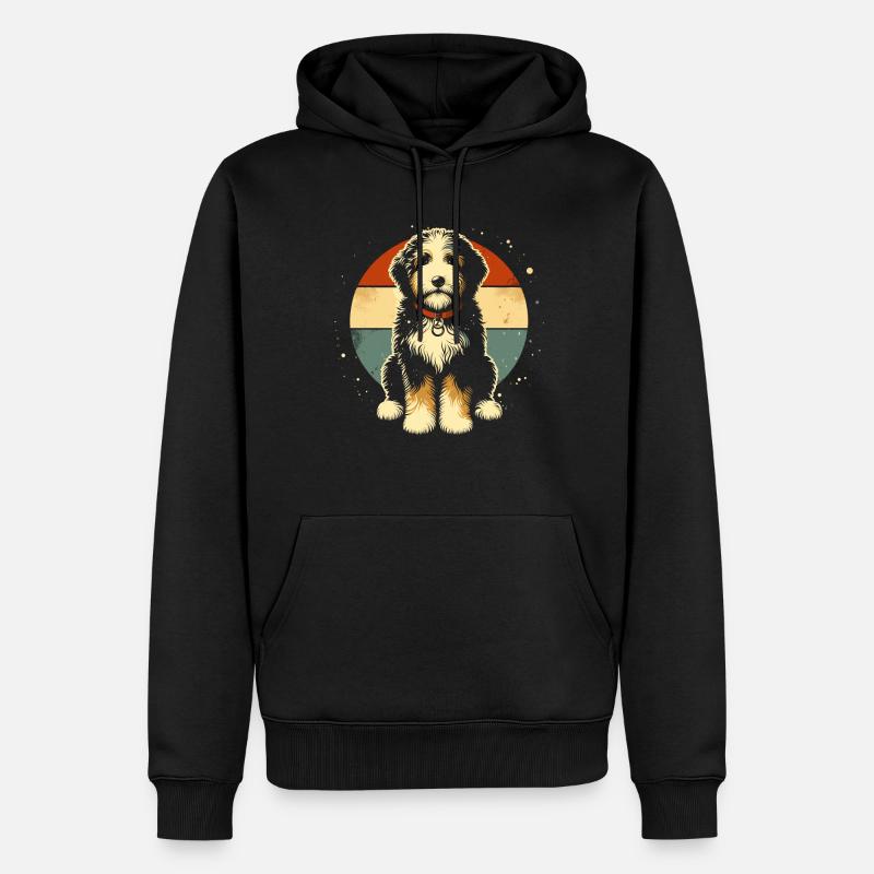 Bernedoodle Chien - Sweat à capuche Premium bio Homme - noir