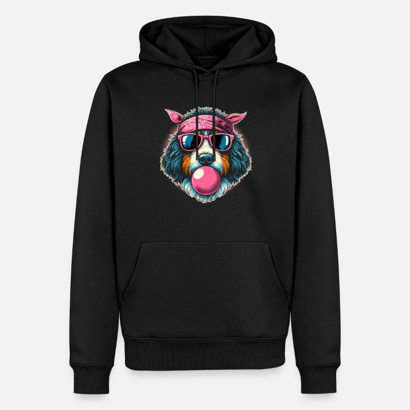 Bernedoodle Hund - Männer Premium Bio Hoodie - Schwarz