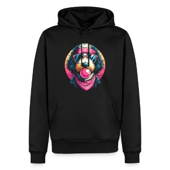 Bernedoodle Chien - Sweat à capuche Premium bio Homme - noir - Devant - Nico (187cm)