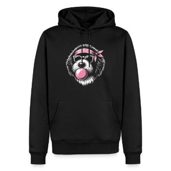 Bernedoodle Chien - Sweat à capuche Premium bio Homme - noir - Devant - Nico (187cm)