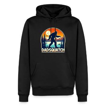 Bigfoot DADSQUATCH Dad Dad Dad Gift - Men’s Premium Organic Hoodie - black - Front - Nico (187cm)