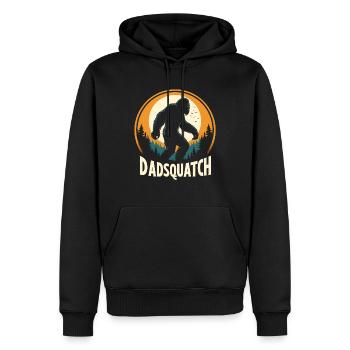 Bigfoot DADSQUATCH Dad Dad Dad Gift - Men’s Premium Organic Hoodie - black - Front - Nico (187cm)