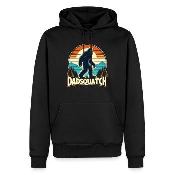 Bigfoot DADSQUATCH Dad Dad Dad Gift - Men’s Premium Organic Hoodie - black - Front - Nico (187cm)