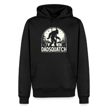 Bigfoot DADSQUATCH Dad Dad Dad Gift - Men’s Premium Organic Hoodie - black - Front - Nico (187cm)