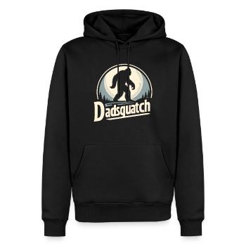 Bigfoot DADSQUATCH Dad Dad Dad Gift - Men’s Premium Organic Hoodie - black - Front - Nico (187cm)