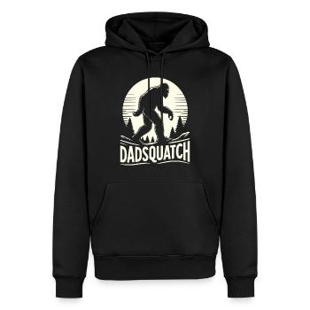 Bigfoot DADSQUATCH Dad Dad Dad Gift - Men’s Premium Organic Hoodie - black - Front - Nico (187cm)