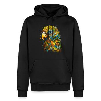 Perruche perruche - Sweat à capuche Premium bio Homme - noir - Devant - Nico (187cm)