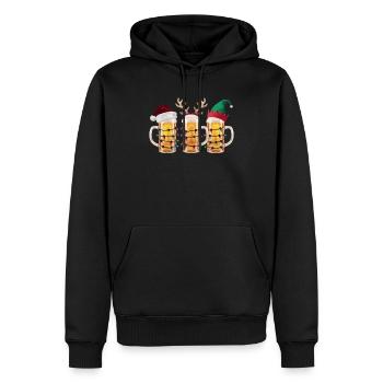 Weihnachten Bier - Männer Premium Bio Hoodie - Schwarz - Vorne - Nico (187cm)