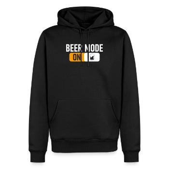 Bier Mode ON Biertrinker - Männer Premium Bio Hoodie - Schwarz - Vorne - Nico (187cm)