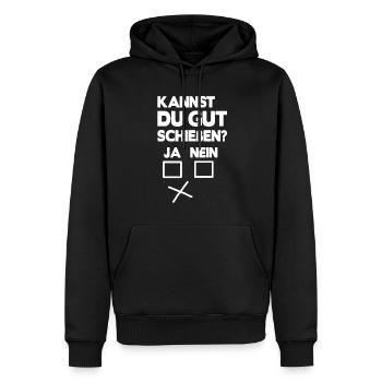 Sport Shooter Club de tir - Sweat à capuche Premium bio Homme - noir - Devant - Nico (187cm)