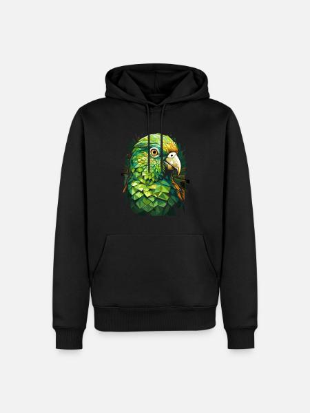 Budgie Parakeet - Men’s Premium Organic Hoodie - black