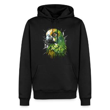 Perruche perruche - Sweat à capuche Premium bio Homme - noir - Devant - Nico (187cm)