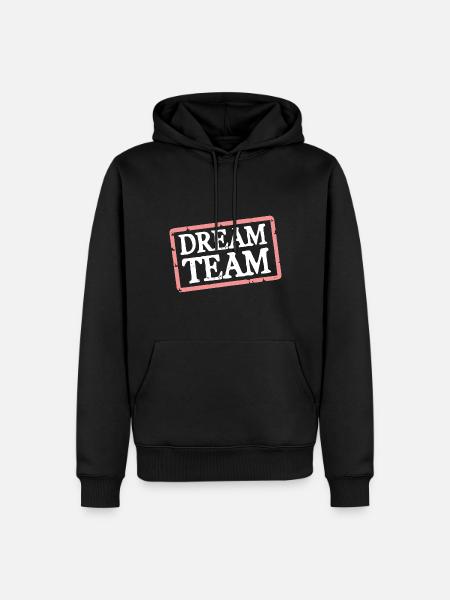 Dream Team - Männer Premium Bio Hoodie - Schwarz