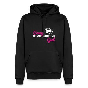 Conception acrobatique de voûte et cheval équestre - Sweat à capuche Premium bio Homme - noir - Devant - Nico (187cm)