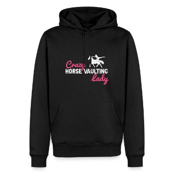 Voltigieren Design und Voltigieren Pferde Designs - Männer Premium Bio Hoodie - Schwarz - Vorne - Nico (187cm)
