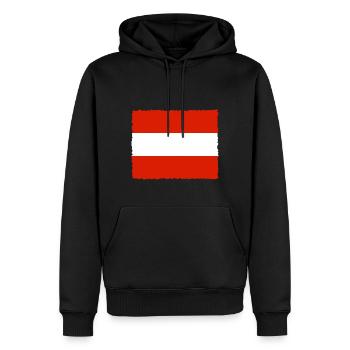 Austria Flag Austria Austrian Flag AT - Men’s Premium Organic Hoodie - black - Front - Nico (187cm)