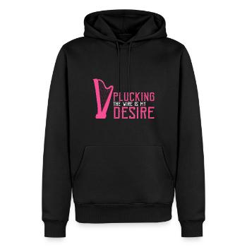 Conception de harpe pour harpiste et joueur de harpe - Sweat à capuche Premium bio Homme - noir - Devant - Nico (187cm)